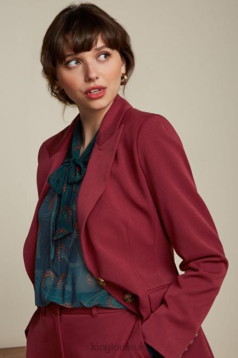 Apparel GB King Louie Women Bianca Blazer Broadway Cabernet Red 2JFL6182